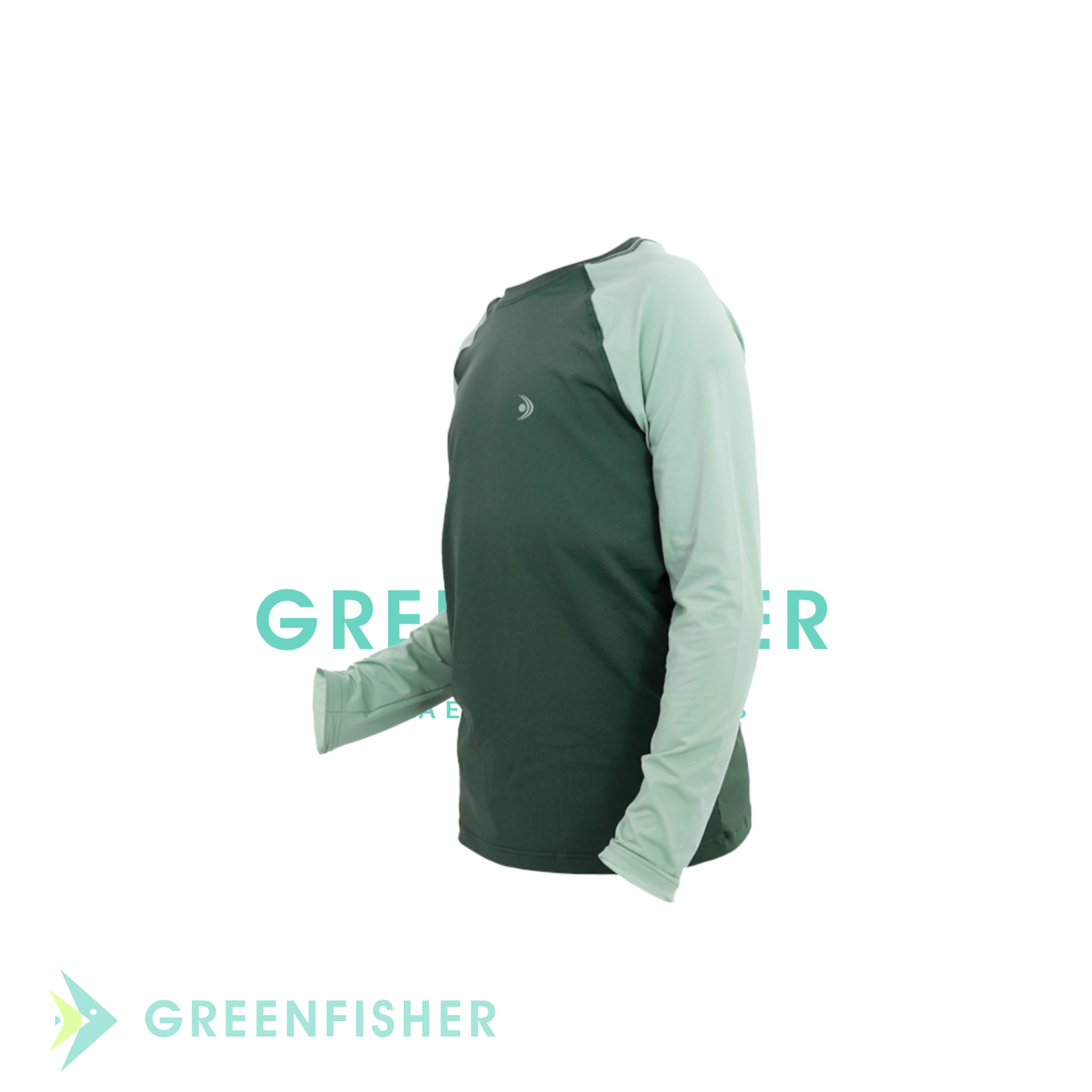 CAMISETA INFANTIL BICOLOR UPF 50+ VERDE MUSGO+TEOS / FISHING CO