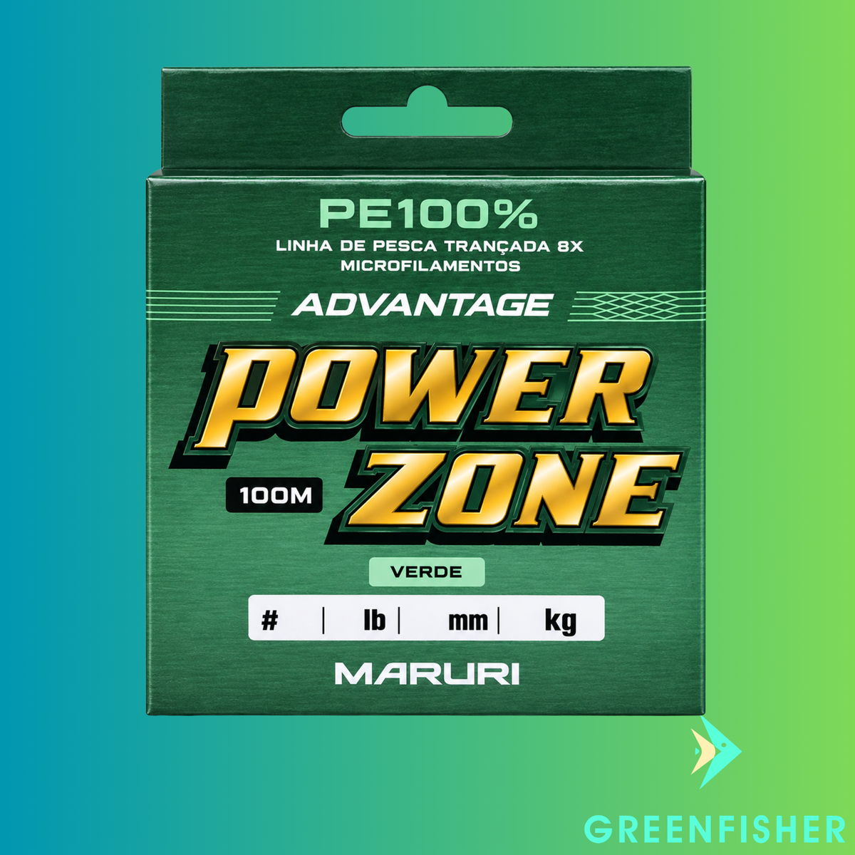 LINHA MULTI POWER ZONE 8X VERDE - 100M / MARURI