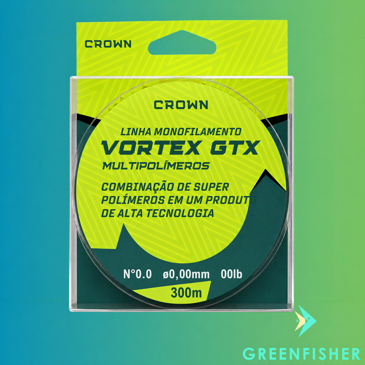 LINHA MONOFILAMENTO VORTEX GTX - 300MT / CROWN