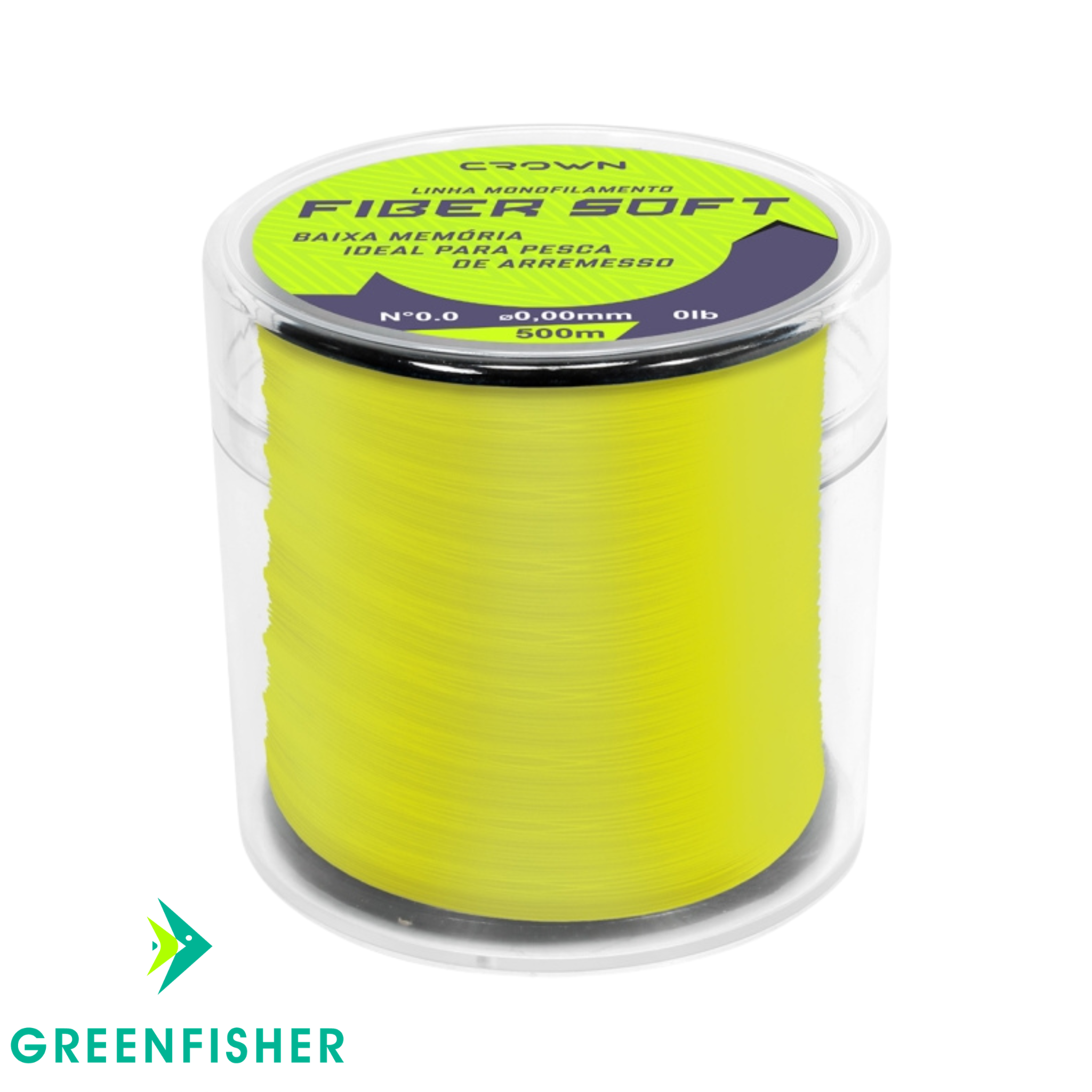 LINHA MONOFILAMENTO FIBER SOFT 27LB 0,37MM 500MT / CROWN