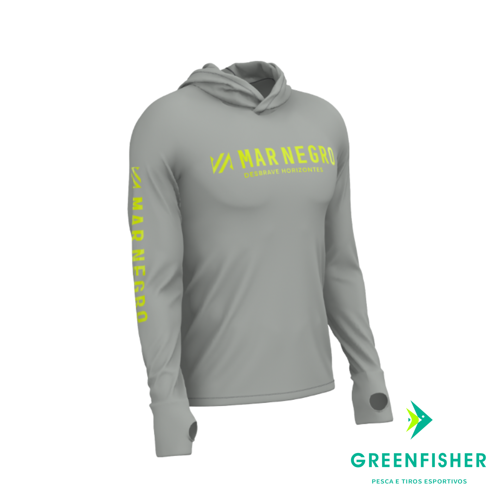 CAMISETA X-PROTECTION CINZA CLARO MASCULINA / MAR NEGRO