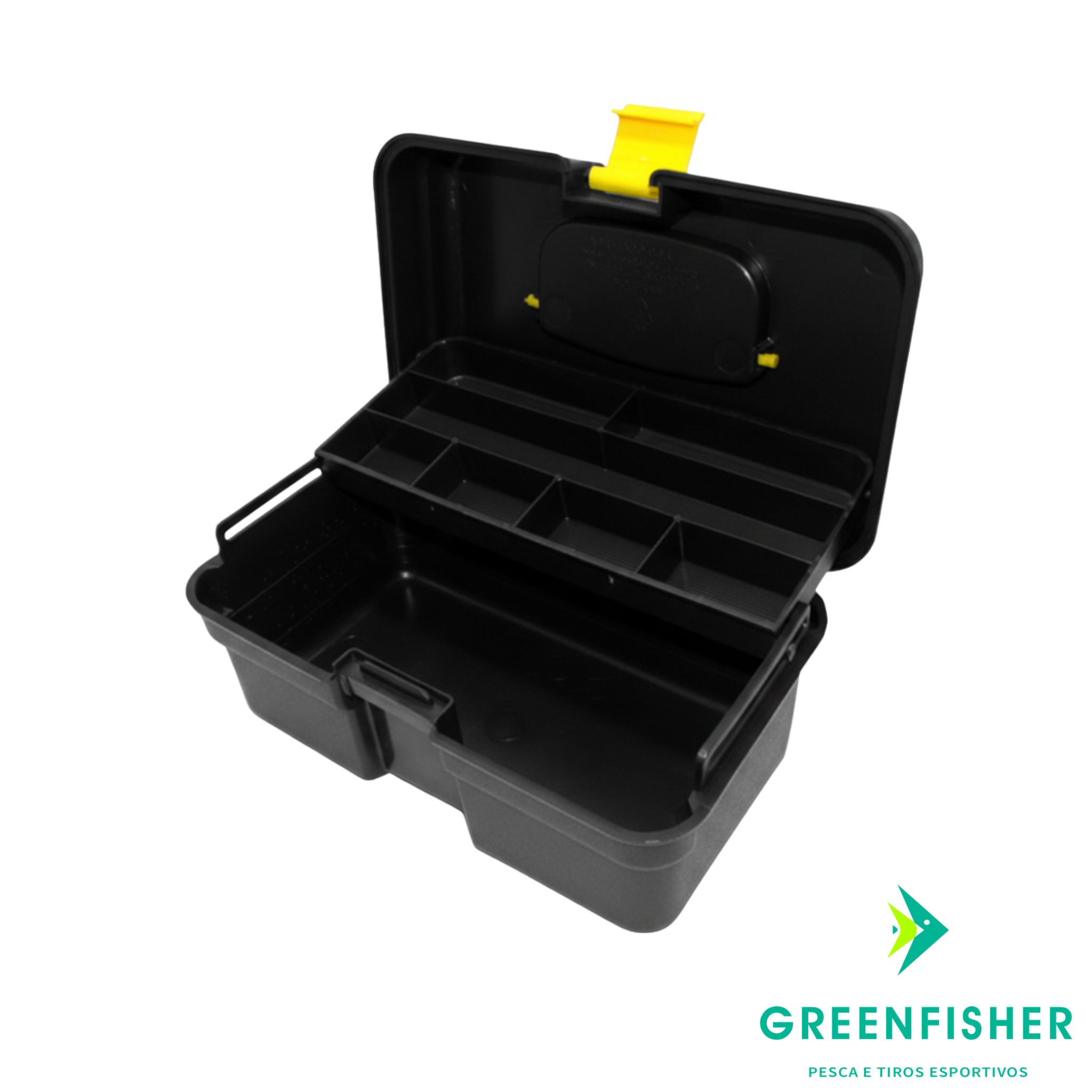 CAIXA PARA PESCA 1 BANDEJA PRETO MINI CX-1BJ-P-M / HI