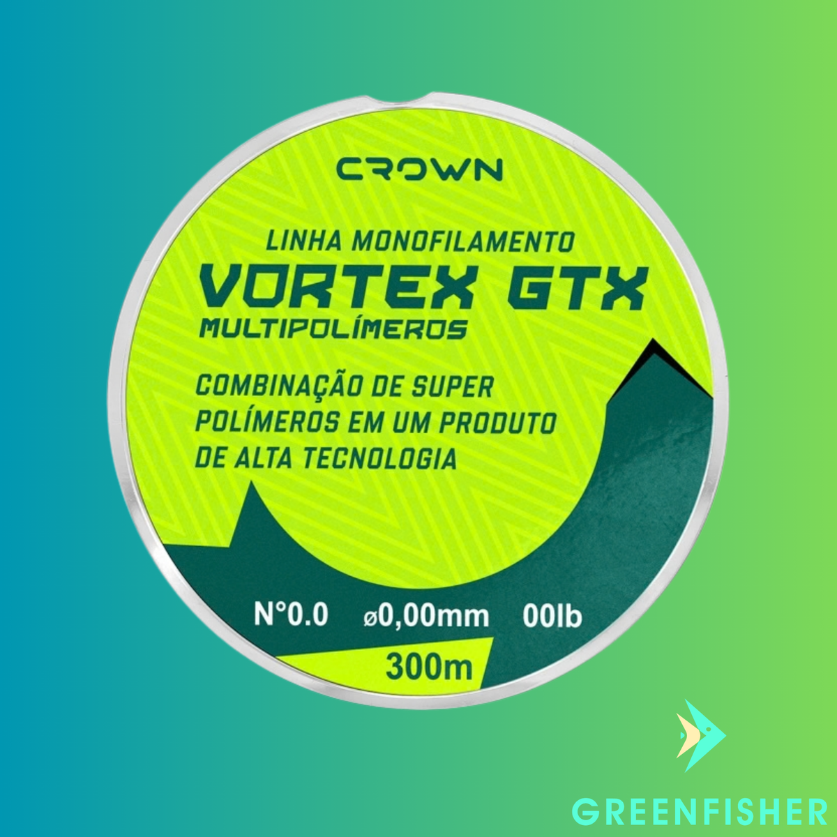 LINHA MONOFILAMENTO VORTEX GTX - 300MT / CROWN