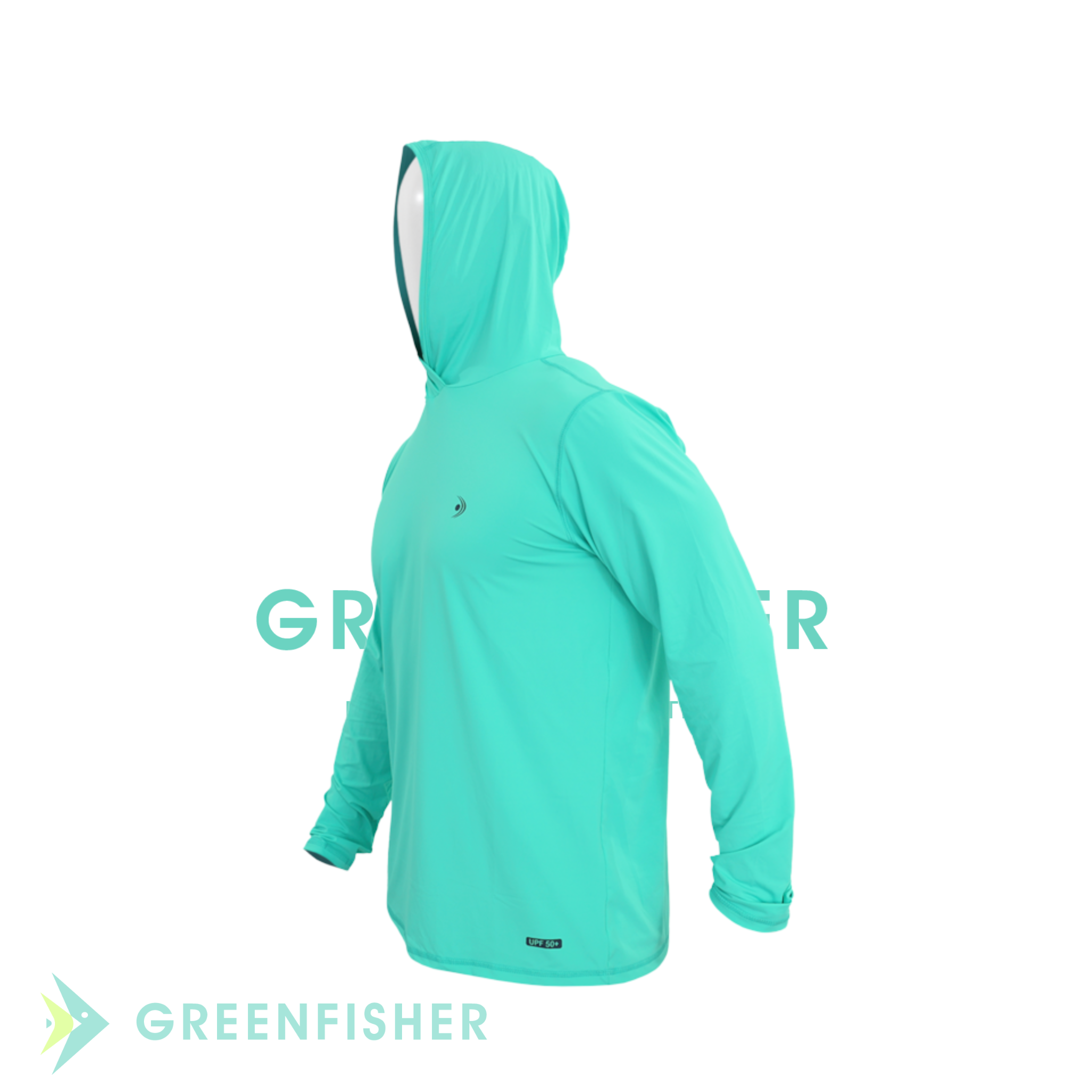 CAMISETA MASCULINA SAMURAI UPF 50+ VERDE ÁGUA / FISHING CO