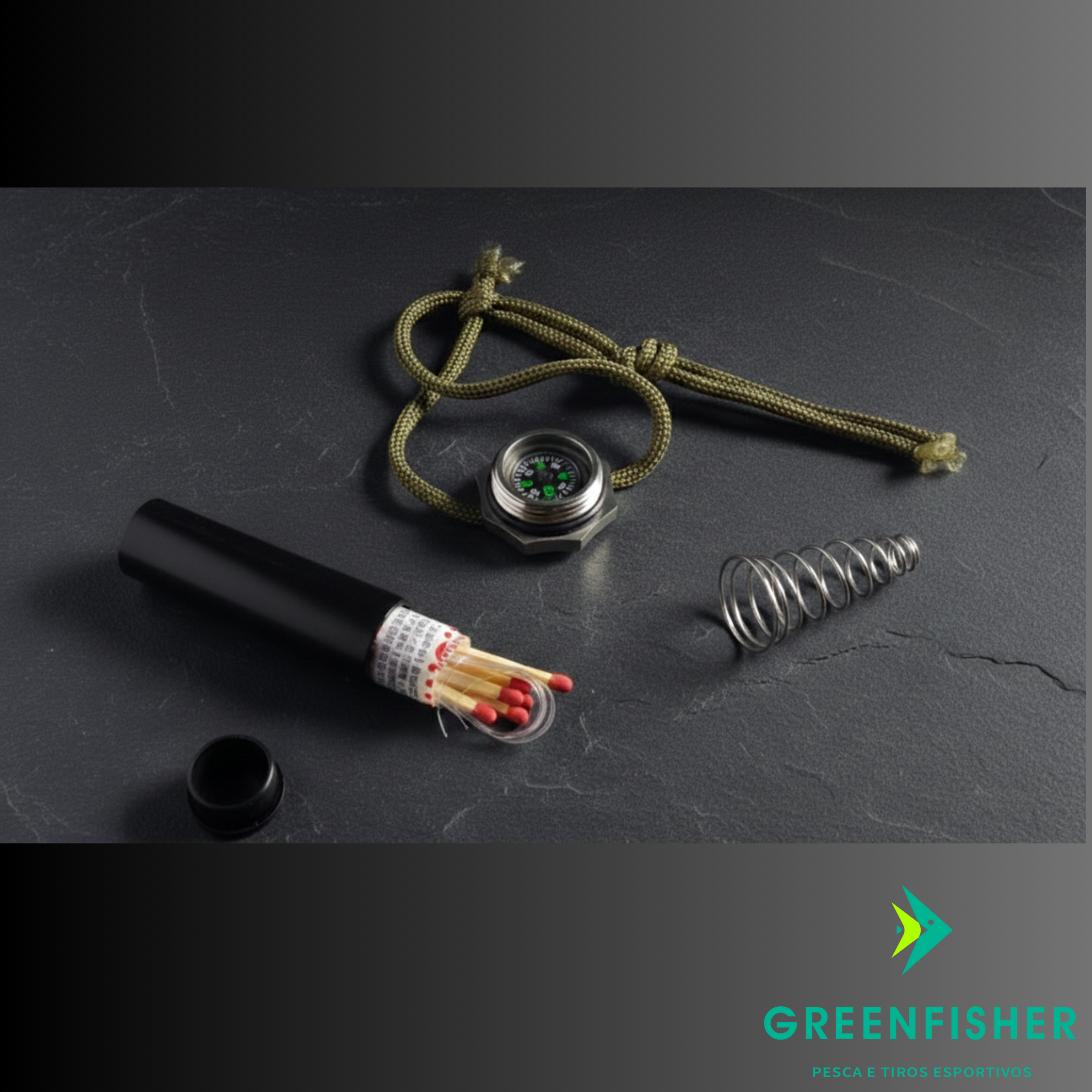 FACA RAMBO - COM KIT SOBREVIVÊNCIA / GREENFISHER