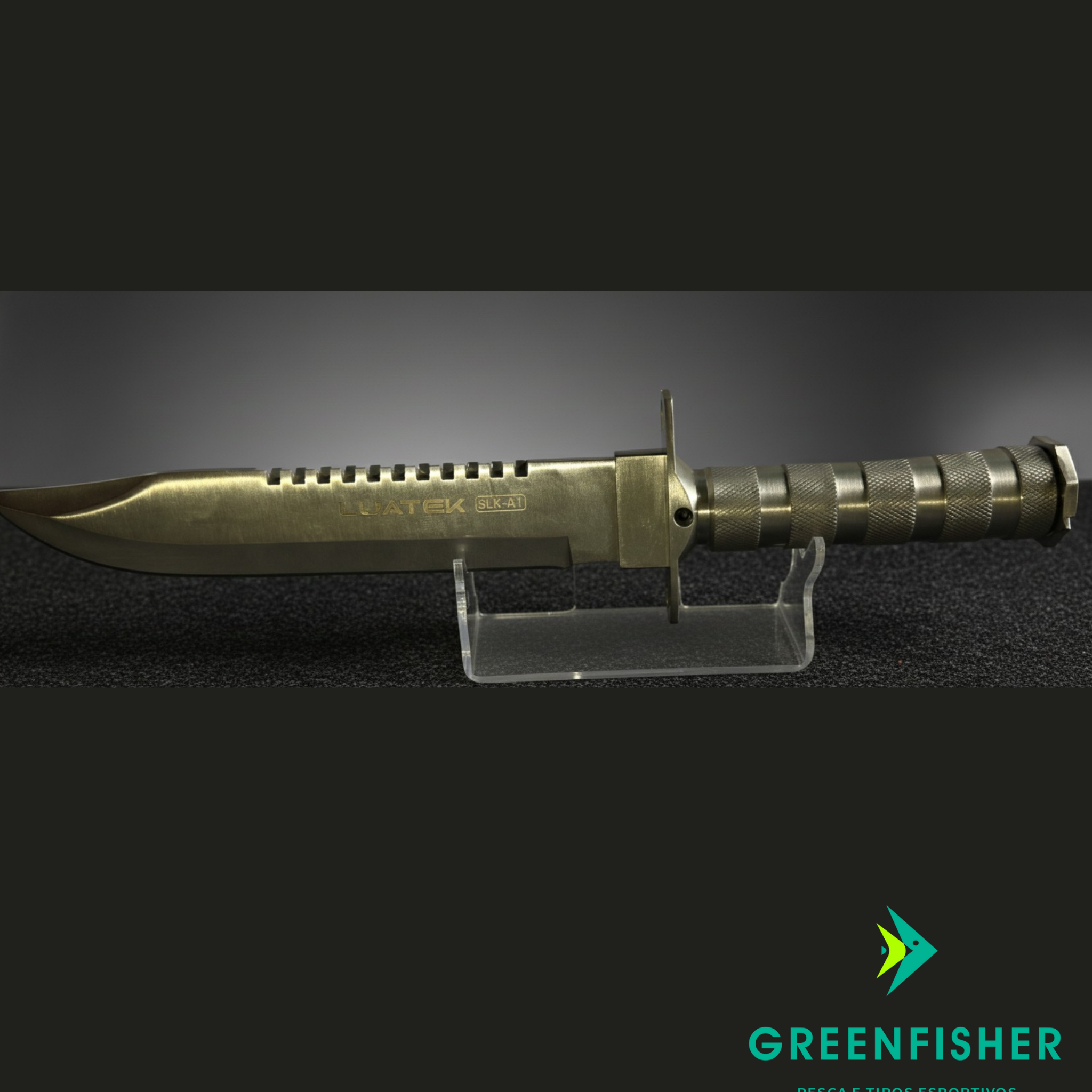 FACA RAMBO - COM KIT SOBREVIVÊNCIA / GREENFISHER