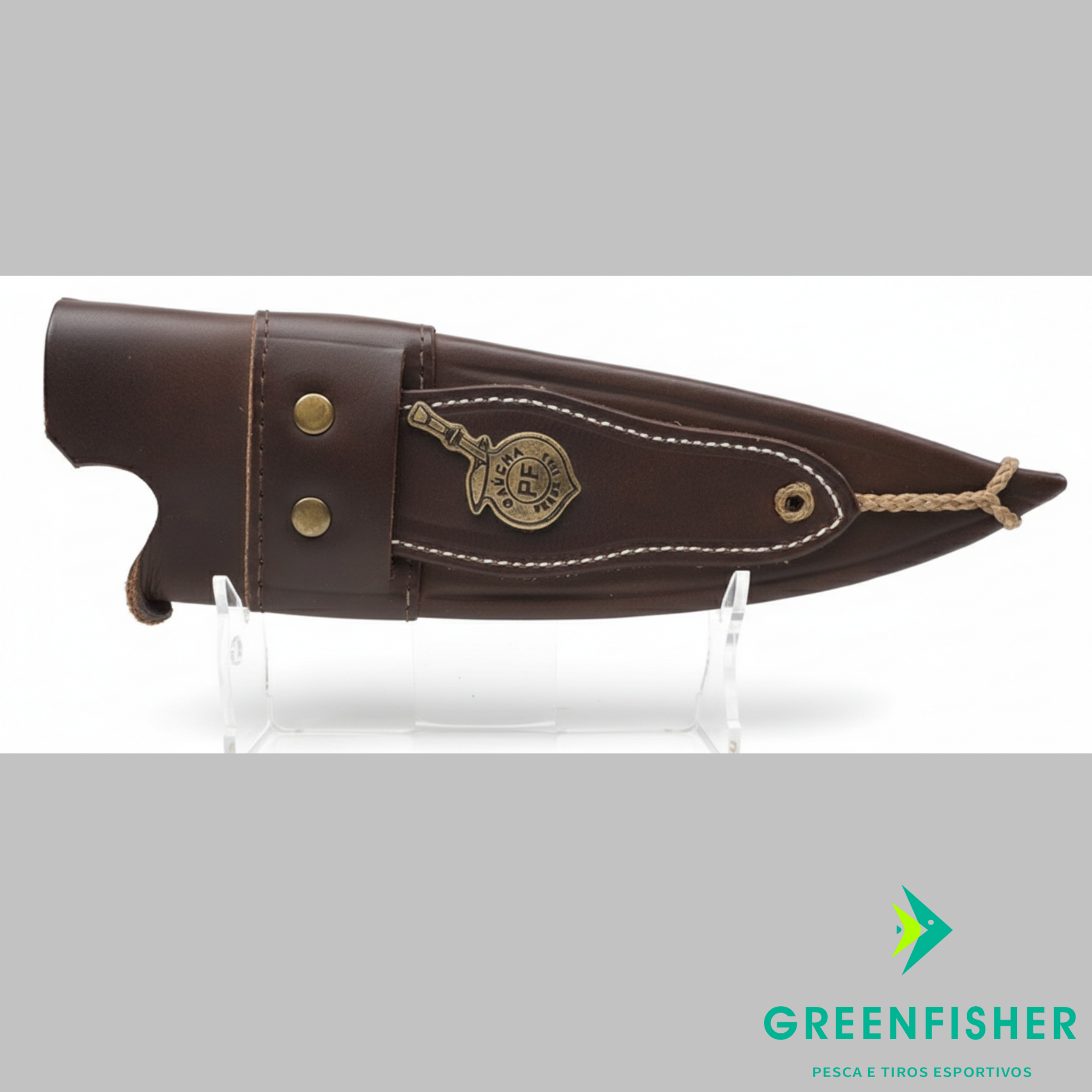 FACA GAUCHA INOX CABO MADEIRA HIBRIDA 08 / GREENFISHER
