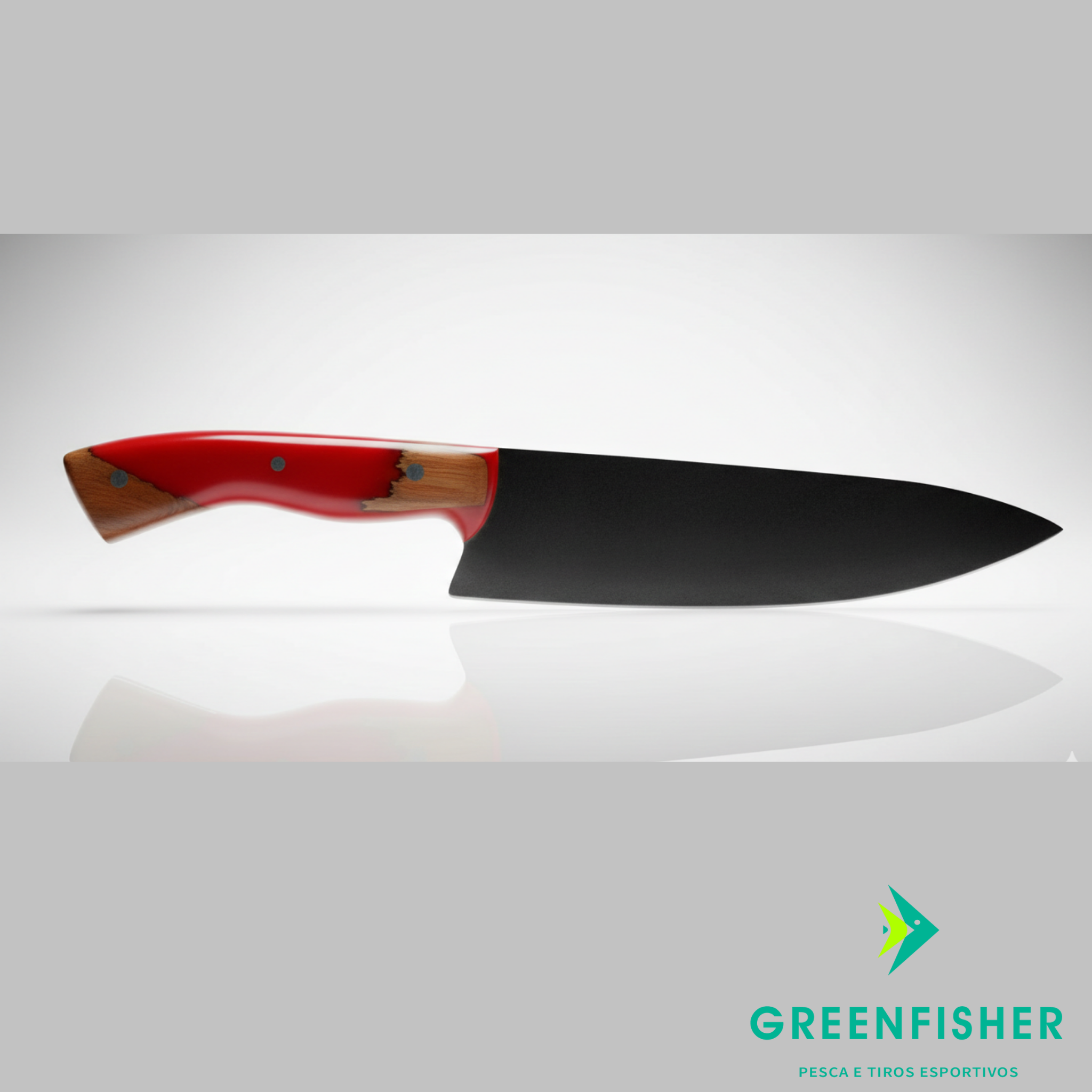 FACA GAUCHA INOX CABO MADEIRA HIBRIDA 08 / GREENFISHER