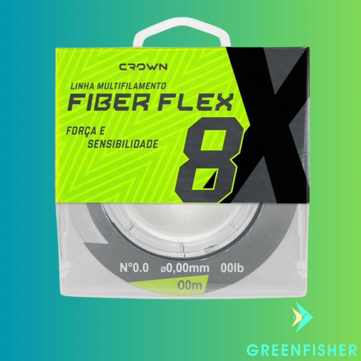 LINHA MULTIFILAMENTO FIBER FLEX 8X CINZA - 100M / CROWN