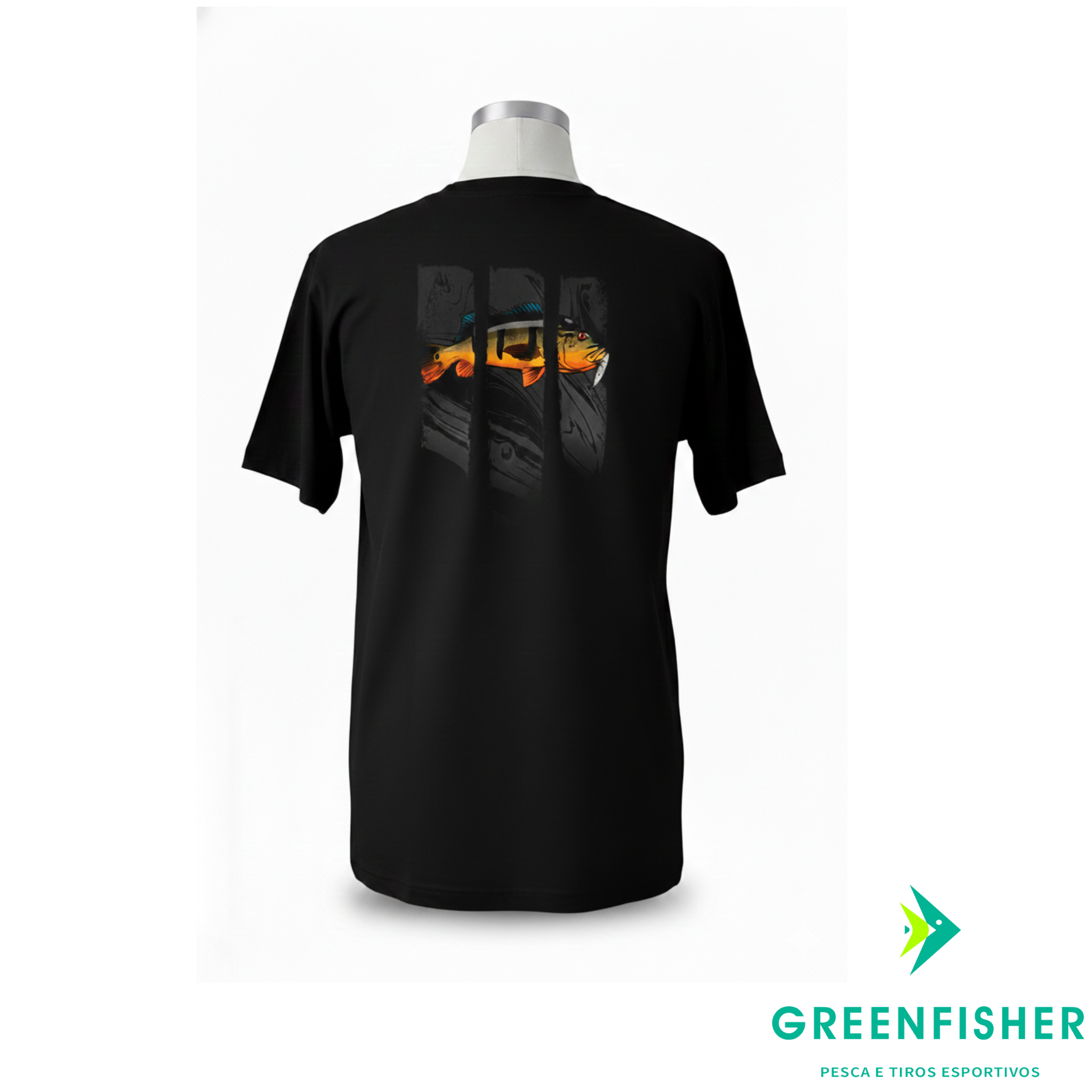 CAMISETA CASUAL TUCUNARÉ AÇU / MAR NEGRO