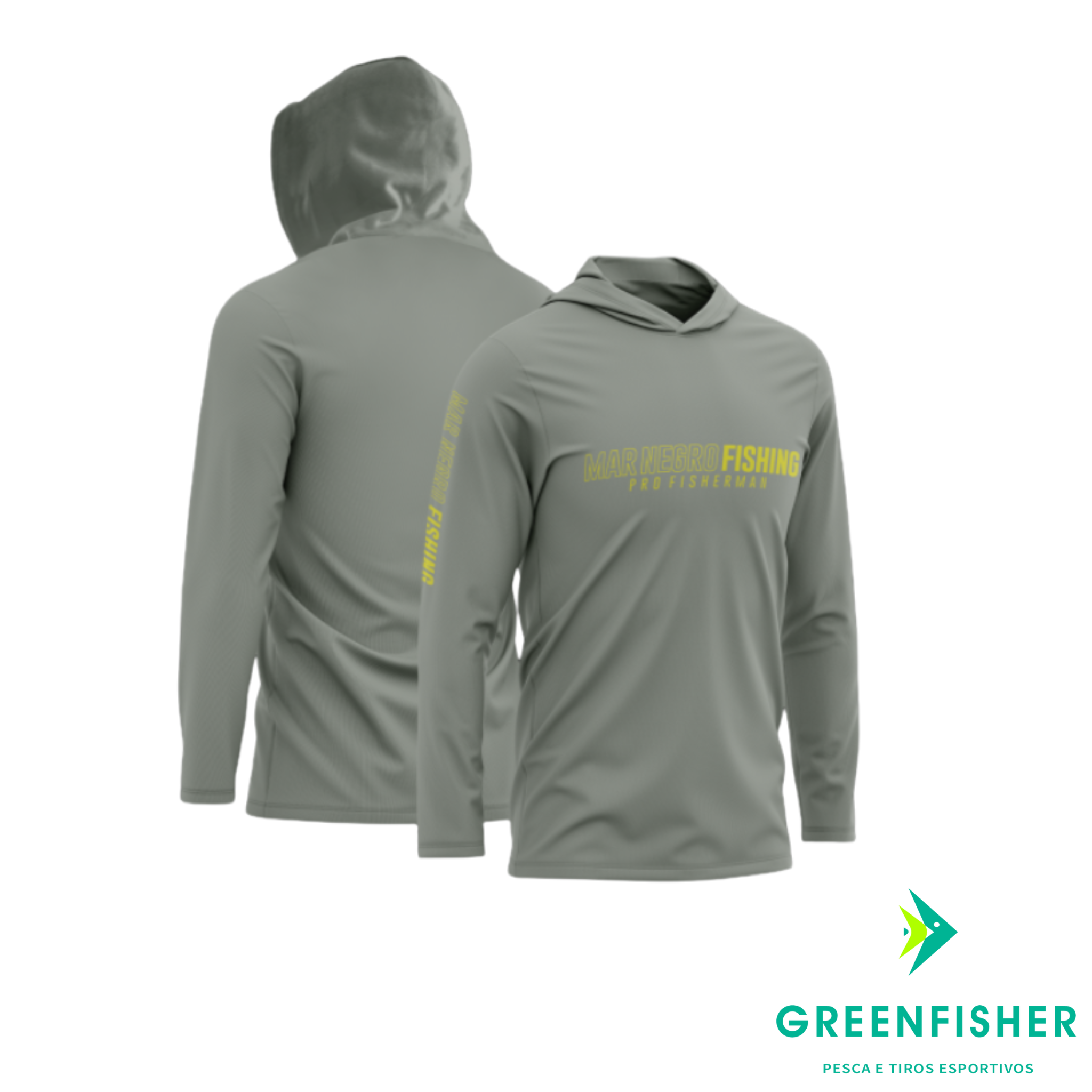 CAMISETA X-PROTECTION CINZA CLARO MASCULINA / MAR NEGRO