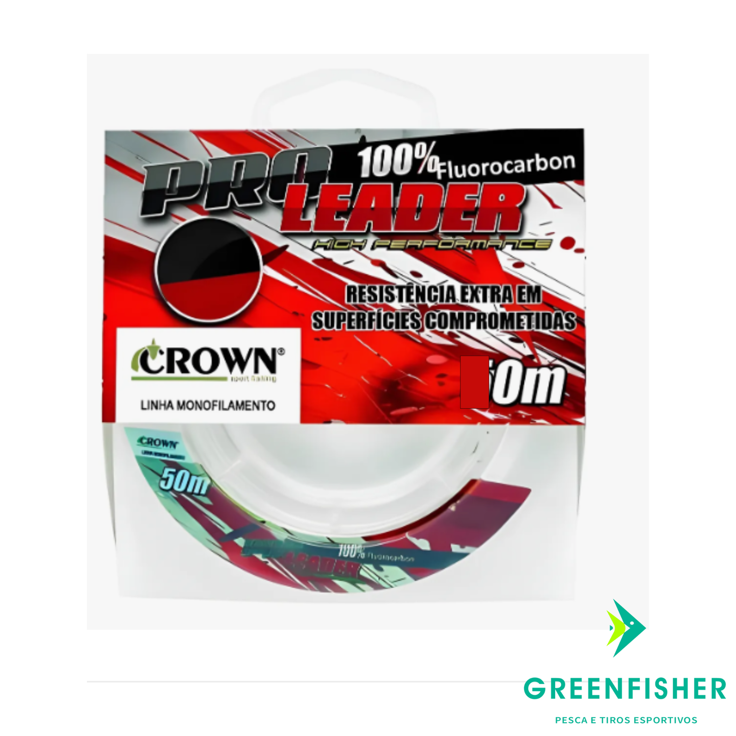LEADER FLUOROCARBON - 0,40MM 25LB 50MT / CROWN