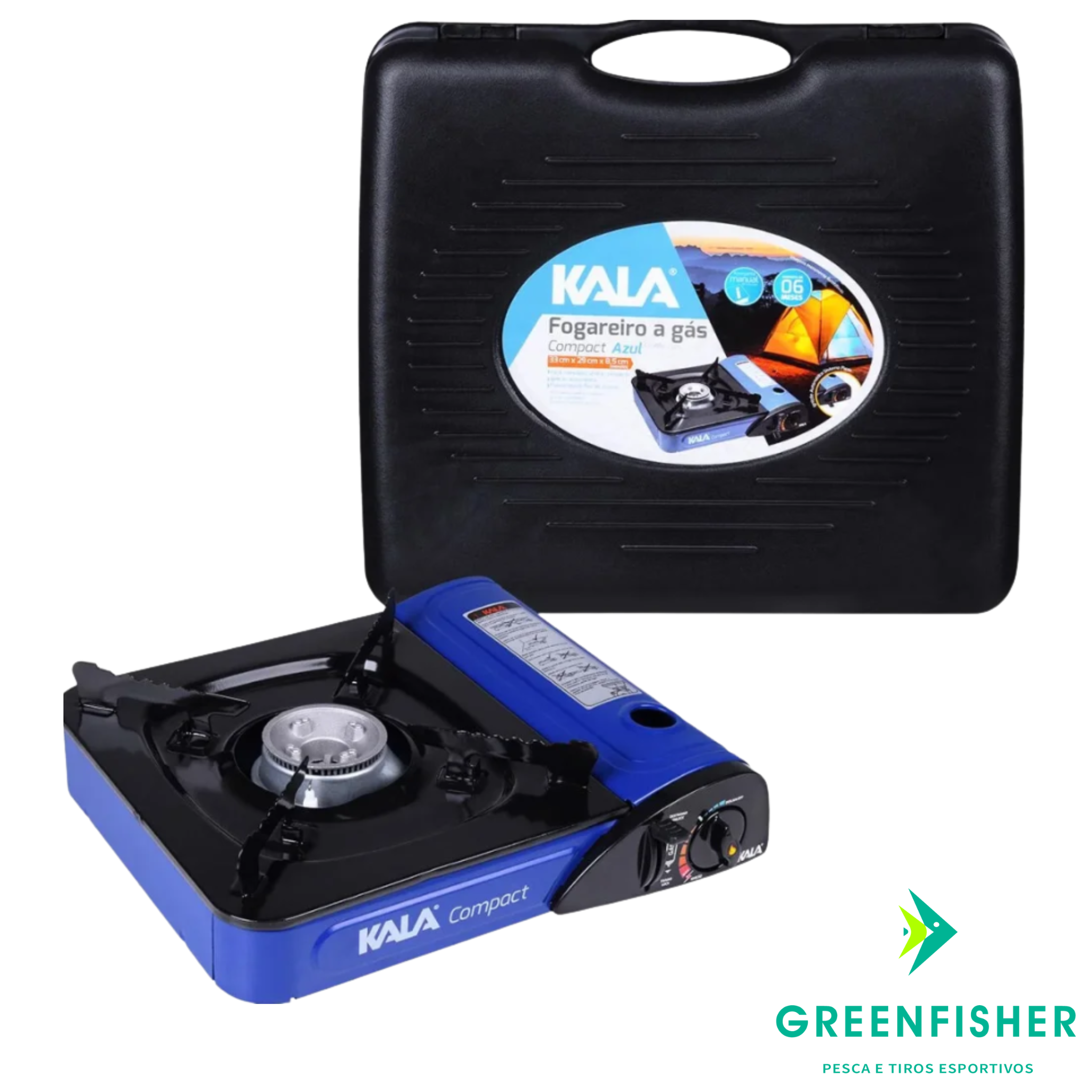 FOGAREIRO A GÁS COMPACT - AZUL / KALA