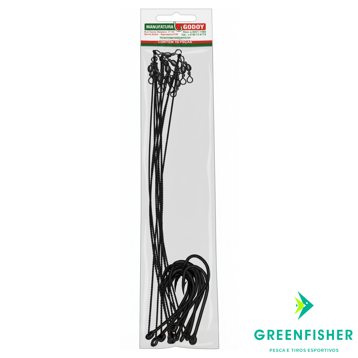 ENCASTOR BLACK C/ANZOL - 3/0 10UN 30LBS / GODOY