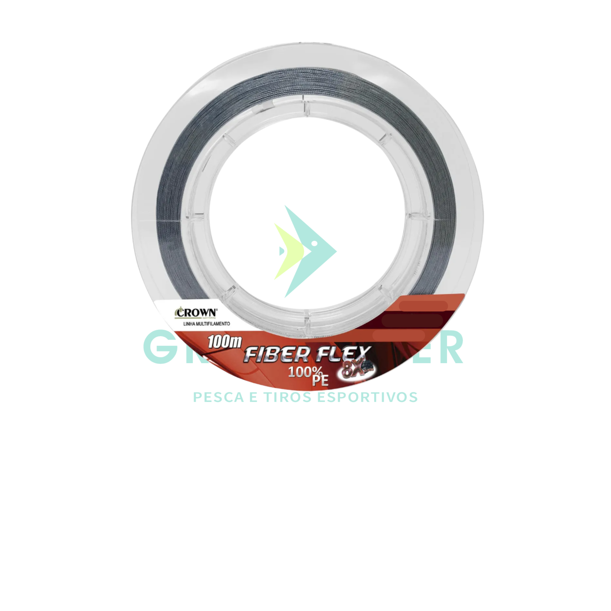 LINHA MULT FIBER FLEX 8X CINZA 100LB 0.50MM - 100M / CROWN