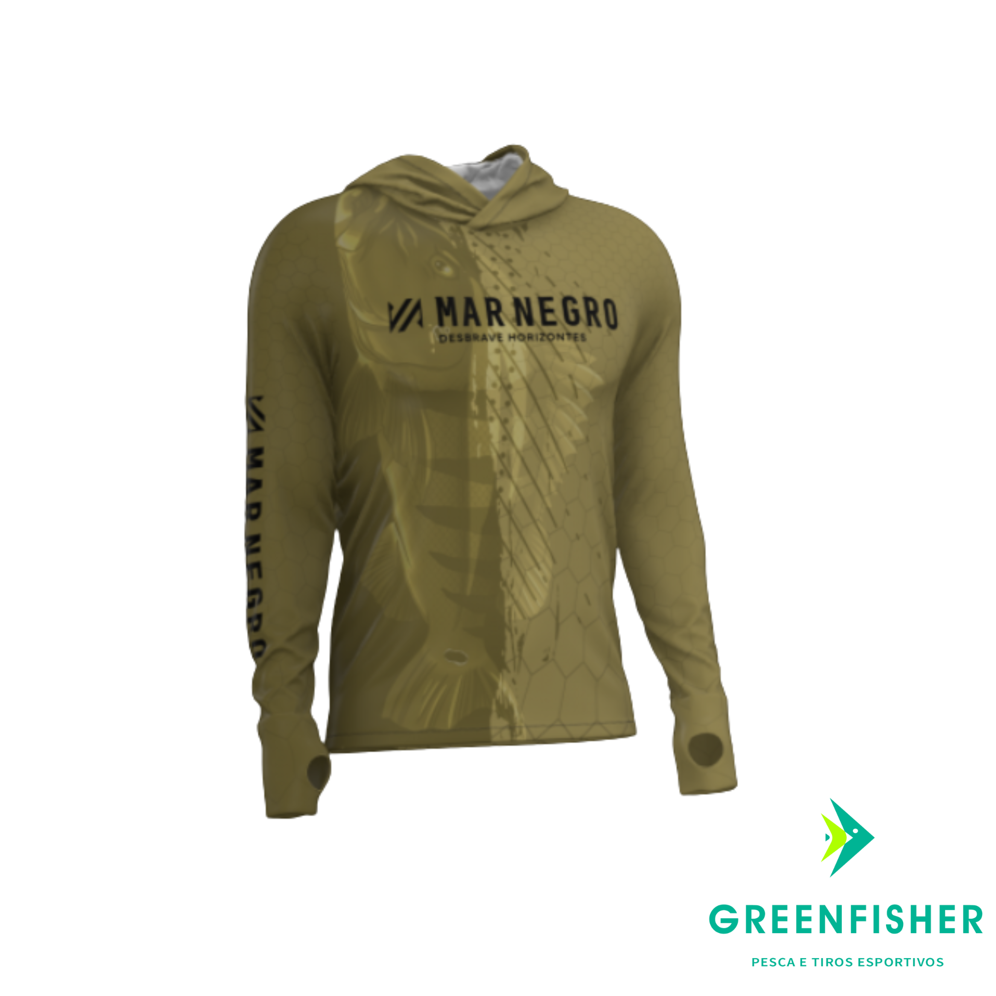 CAMISETA XPROTECTION TUCUNA ARMY - MASC / MAR NEGRO