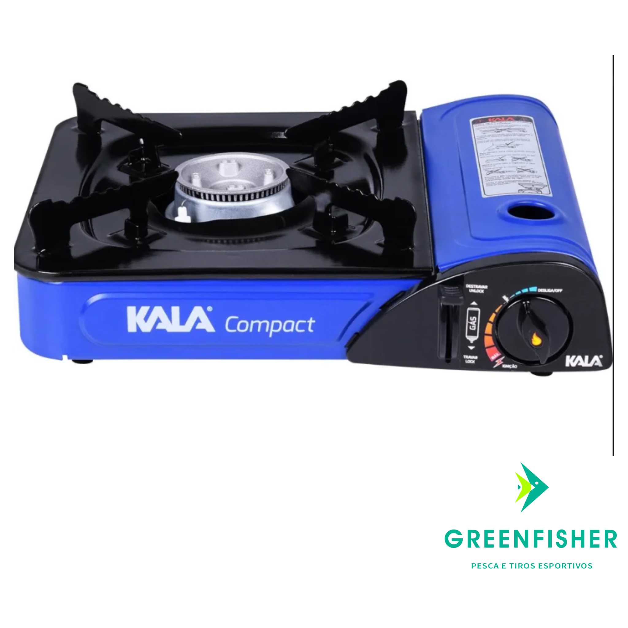 FOGAREIRO A GÁS COMPACT - AZUL / KALA