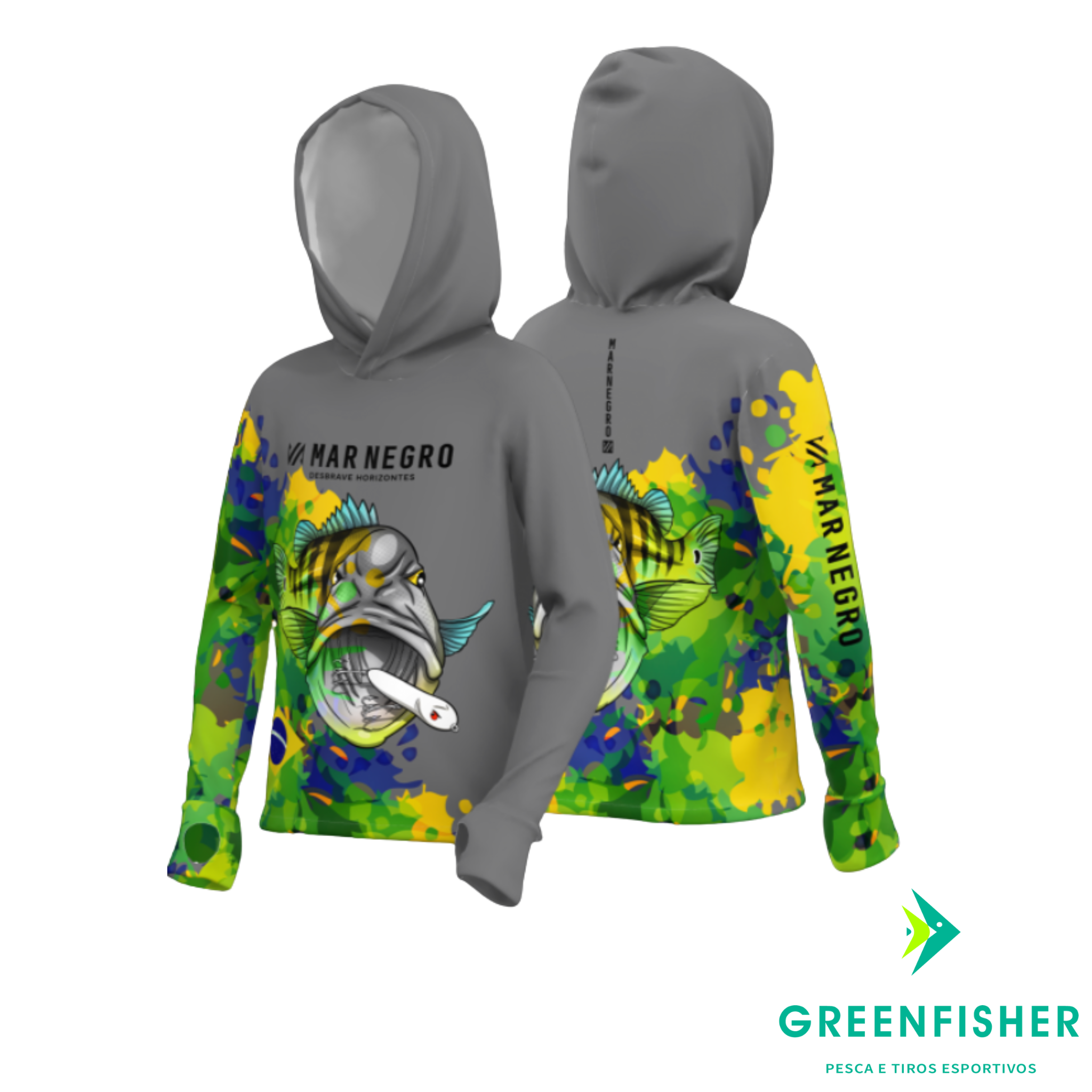 CAMISETA XPROTECTION AQUARELA INFANTIL / MAR NEGRO FISHING