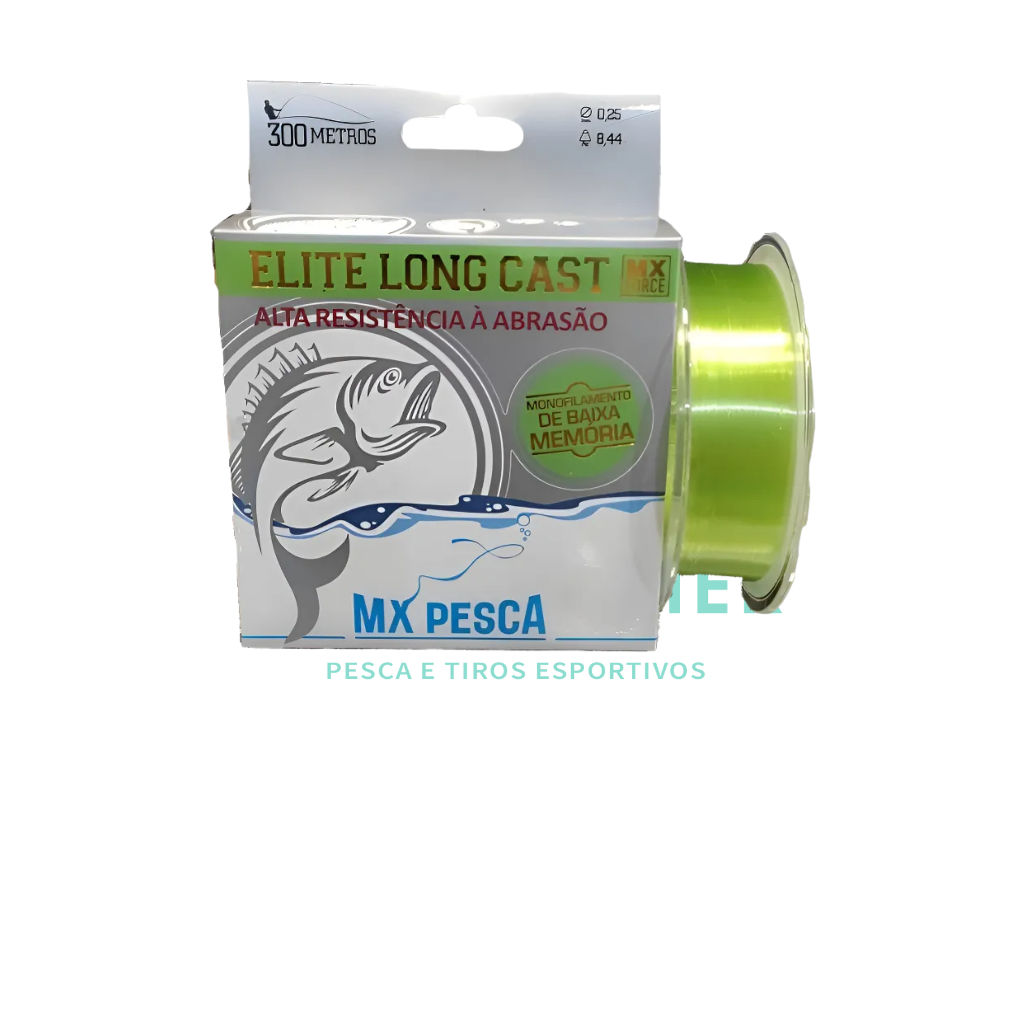 LINHA MONO ELITE LONG CAST 300M VERDE / MX PESCA