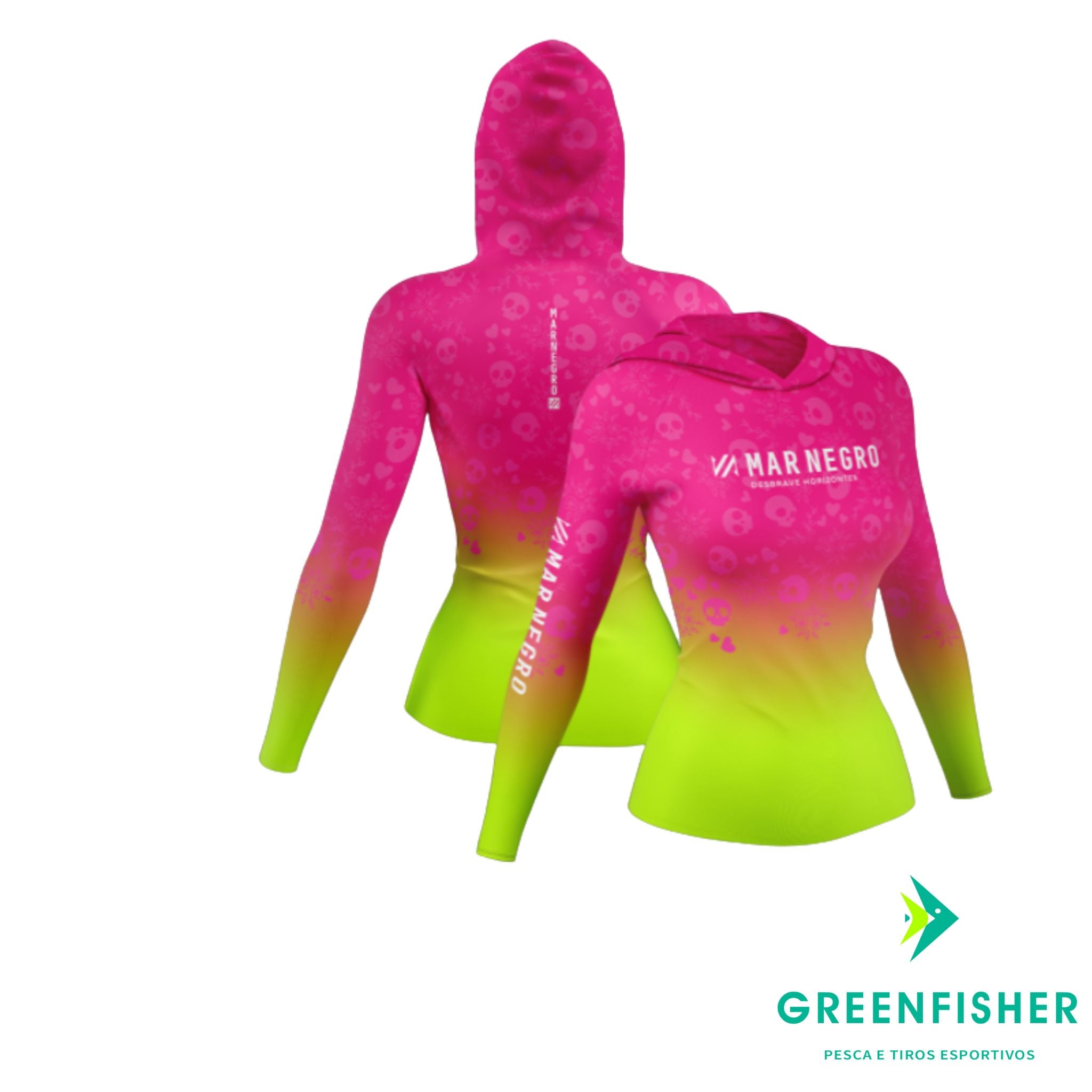 CAMISETA XPROTECTION CAVEIRA FEMININA / MAR NEGRO