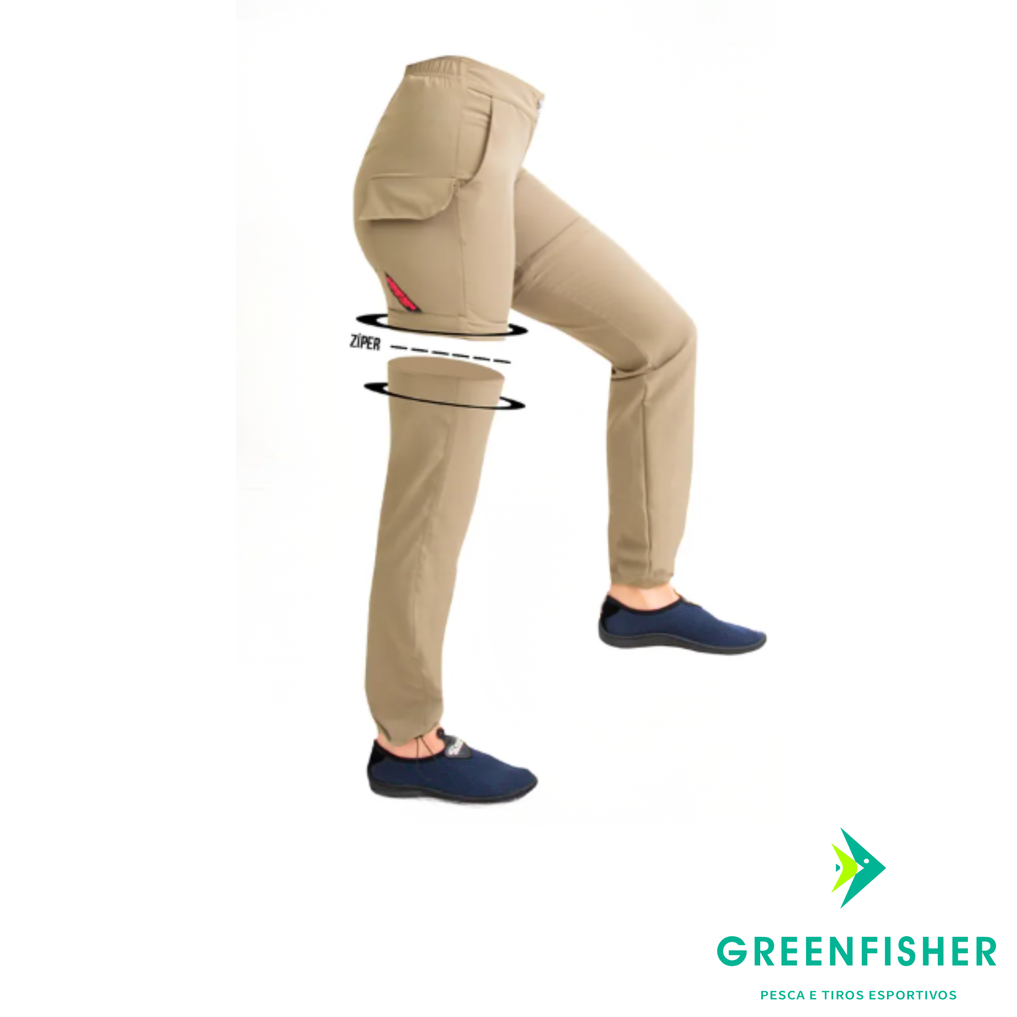 CALÇA BERMUDA COMBAT CAQUI FEMININA / MAR NEGRO FISHING