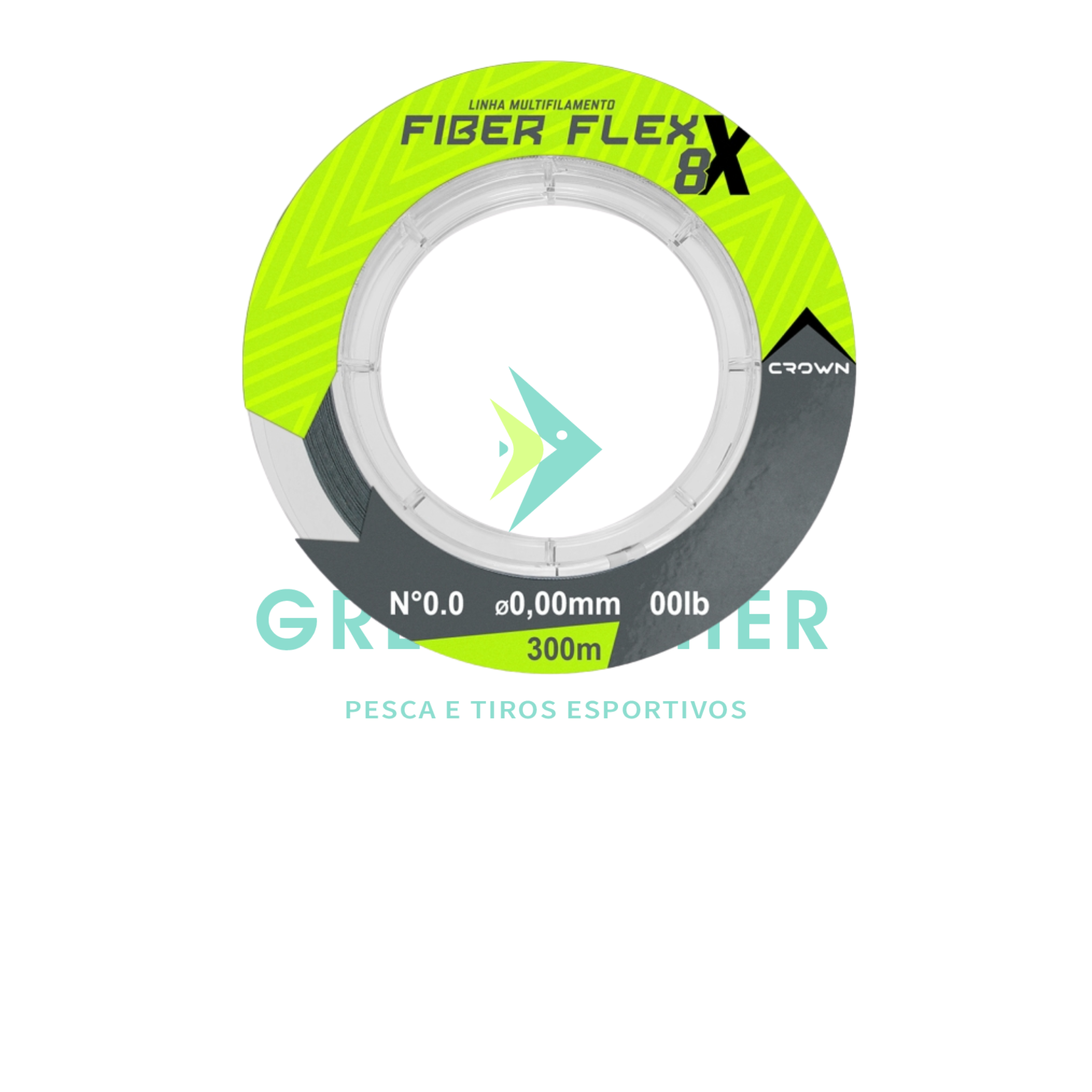 LINHA MULT FIBER FLEX 8X CINZA 300MT / CROWN