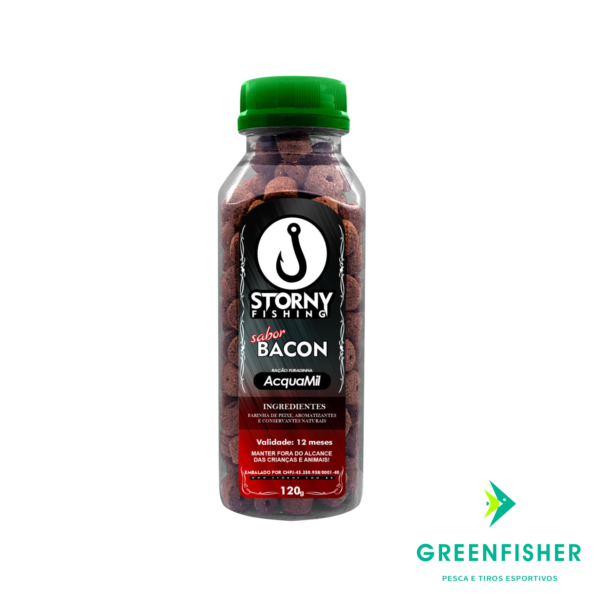 RAÇÃO FURADINHA SABOR BACON AQUAMIL / STORNY