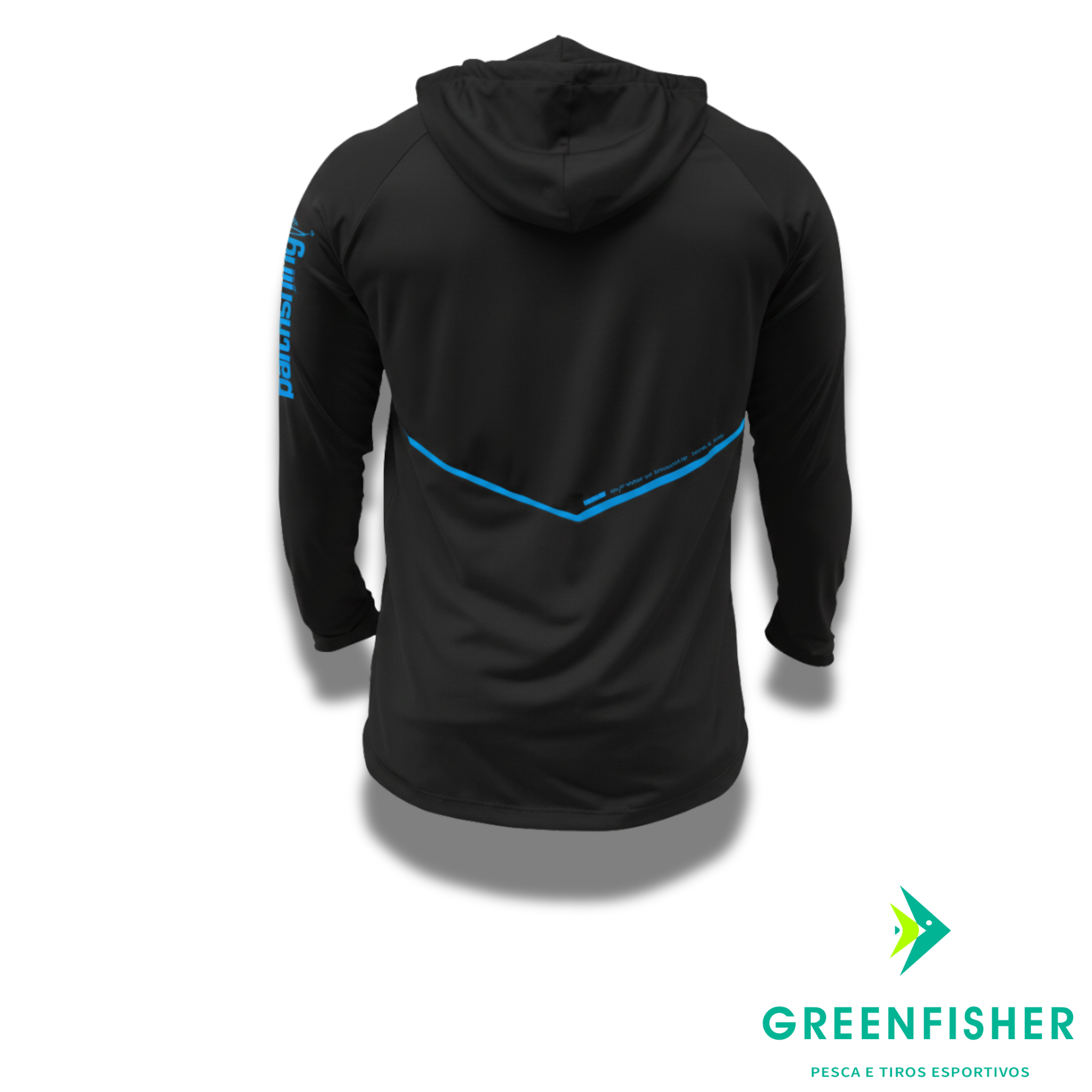 CAMISETA ICY HOODIE GRAFITE / AZUL / BAITFISHING