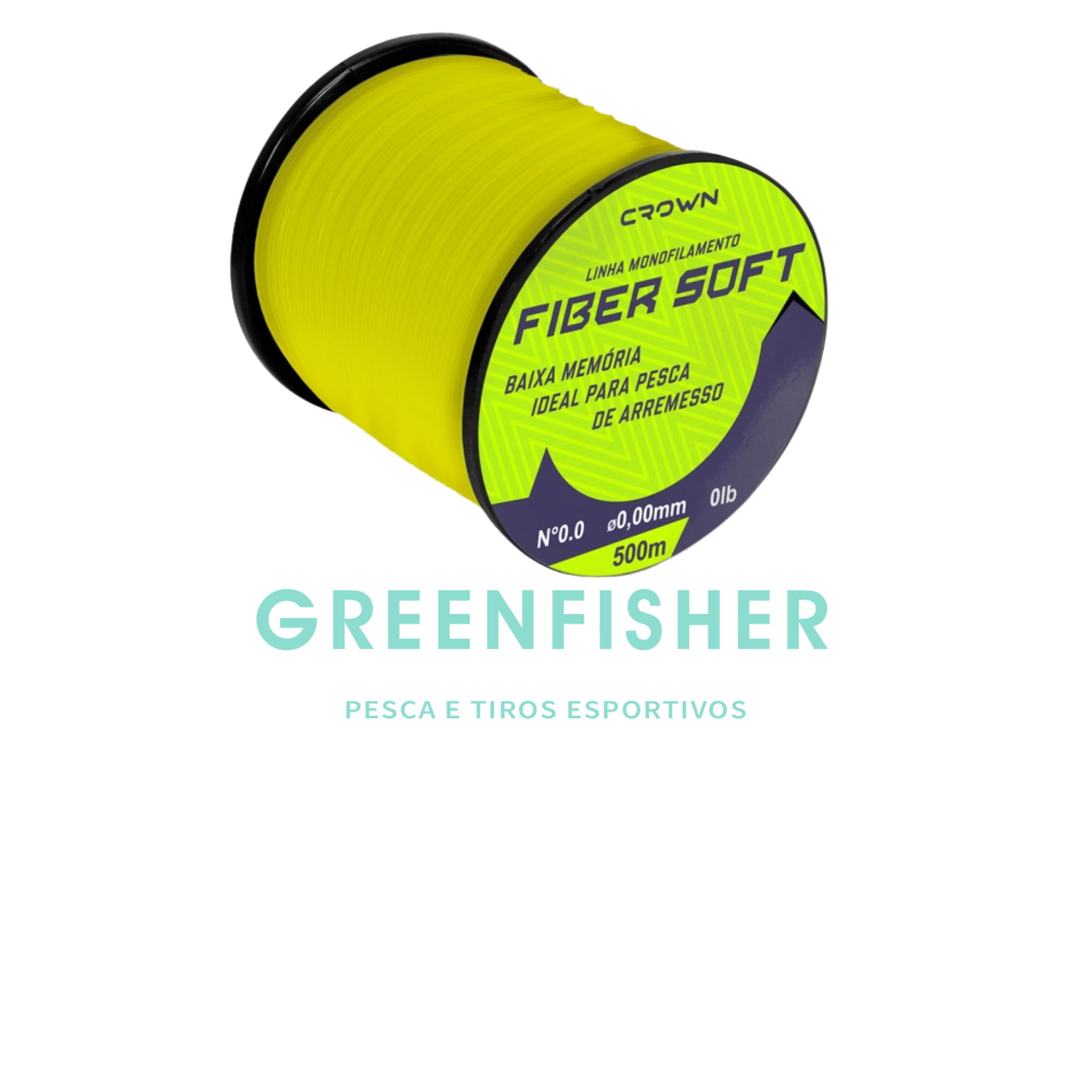 LINHA MONO FIBER SOFT 27LB 0,37MM 500MT / CROWN