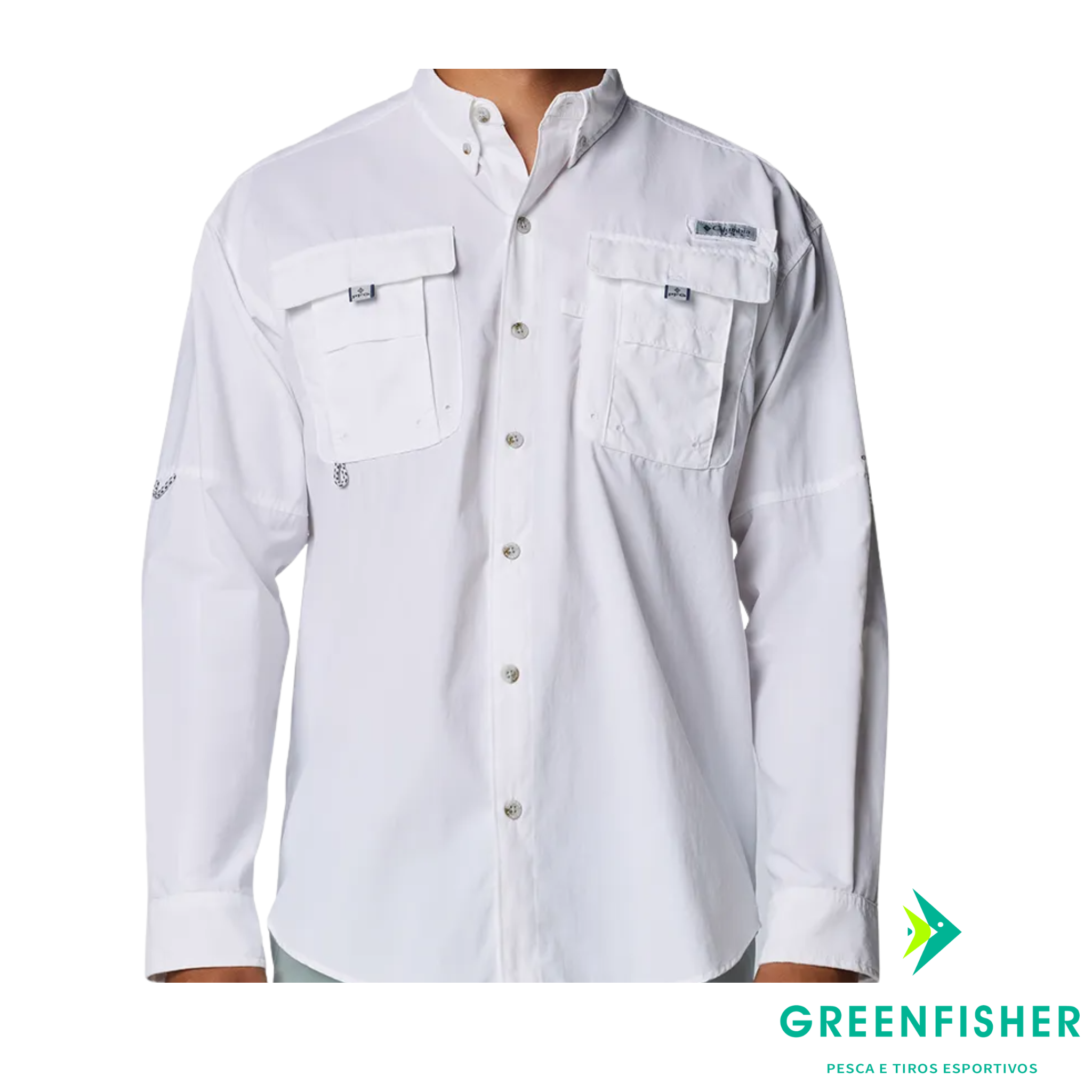 CAMISA BAHAMA BRANCA - MANGA LONGA / COLUMBIA