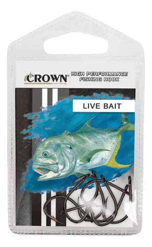 ANZOL LIVE BAIT BLACK N6/0 - 5UN / CROWN