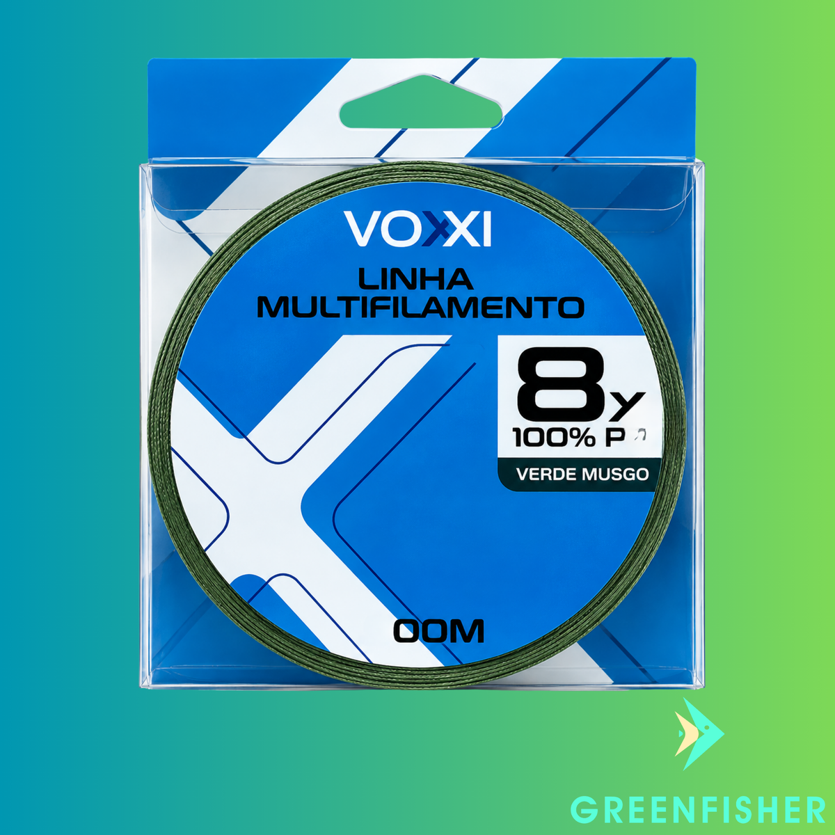 LINHA MULTIFILAMENTO 8X - 100MT VERDE MUSGO / VOXXI