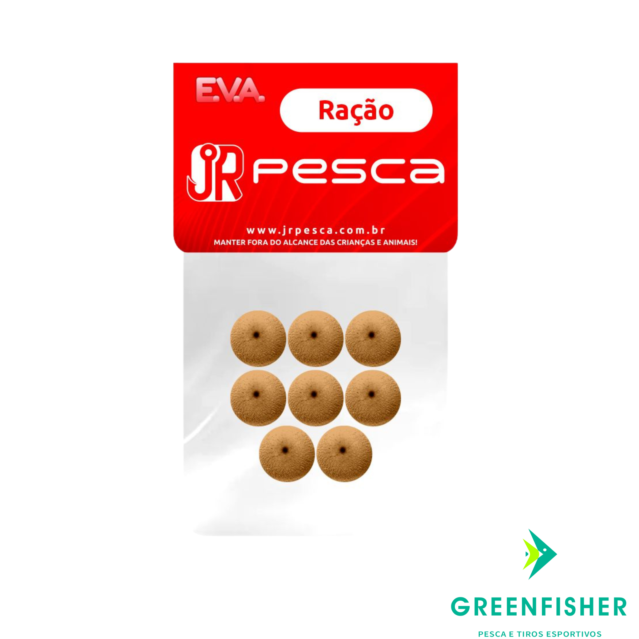 EVA BOLEADO 12MM - RAÇÃO 8UN / JR PESCA