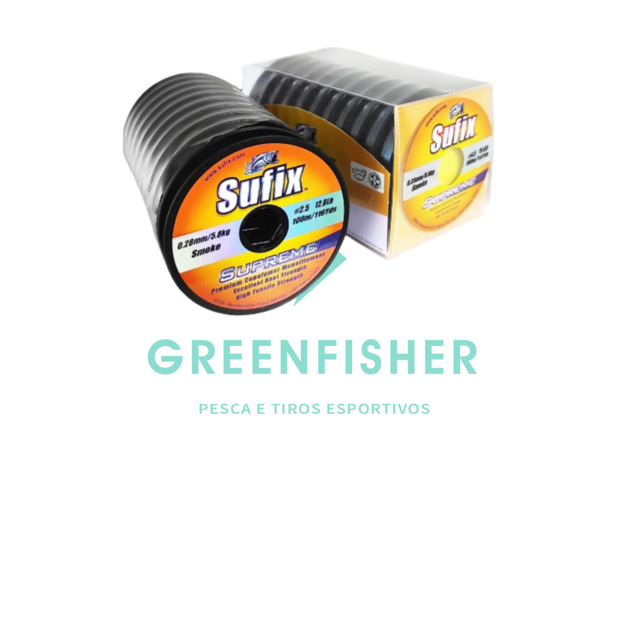 LINHA MONO SUPREME - 100MT SMOKE / SUFIX