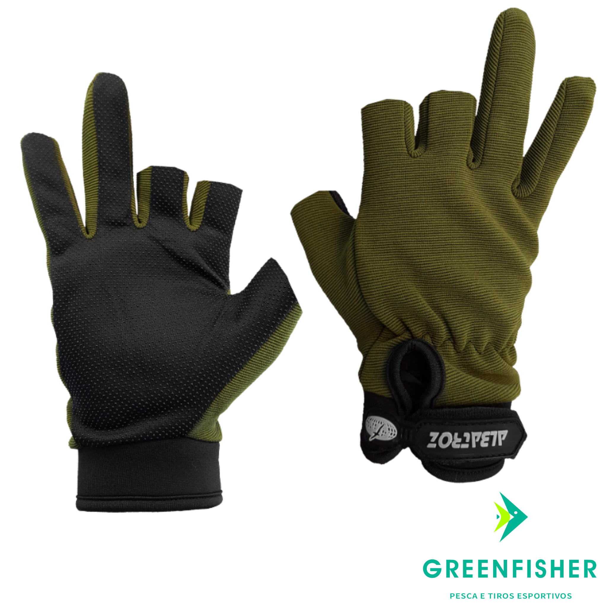 LUVA ALBATROZ YL013L VERDE/PRETO / ALBATROZ FISHING