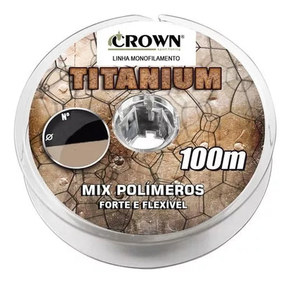 LINHA TITANIUM 0,62MM 60LB 100MT / CROWN