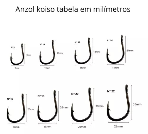 ANZOL KOISO BLACK N12 C/10UN / CROWN