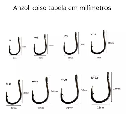 ANZOL KOISO BLACK N12 C/10UN / CROWN