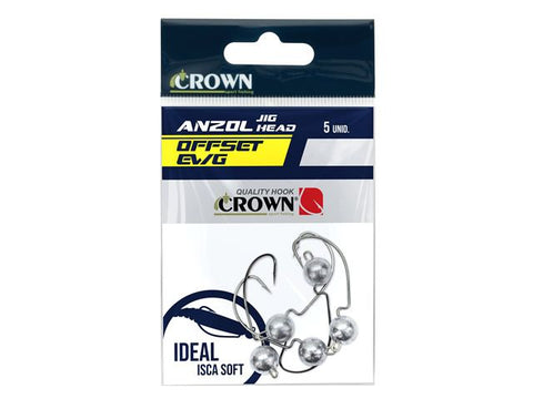 Anzol Jig Head Offset EWG Crown 3/0 - C/5UN
