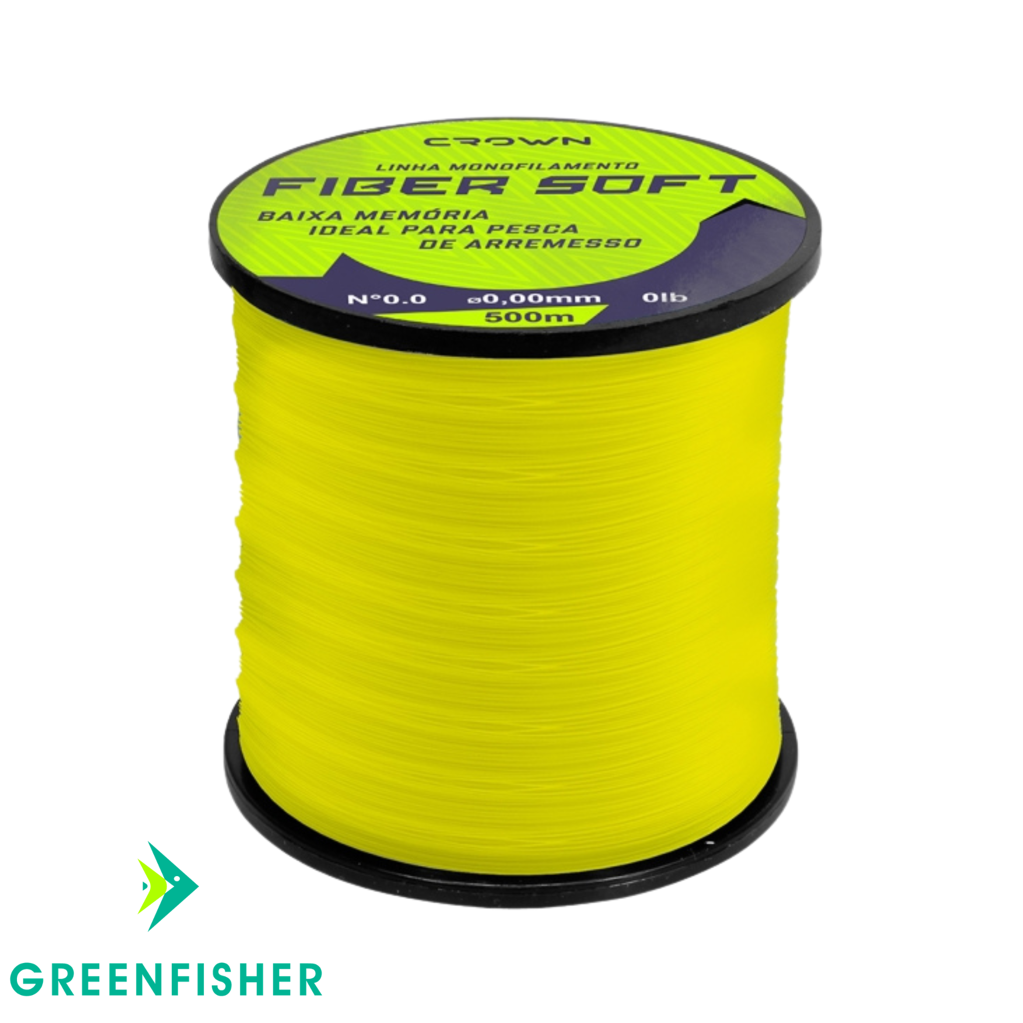 LINHA MONOFILAMENTO FIBER SOFT 27LB 0,37MM 500MT / CROWN