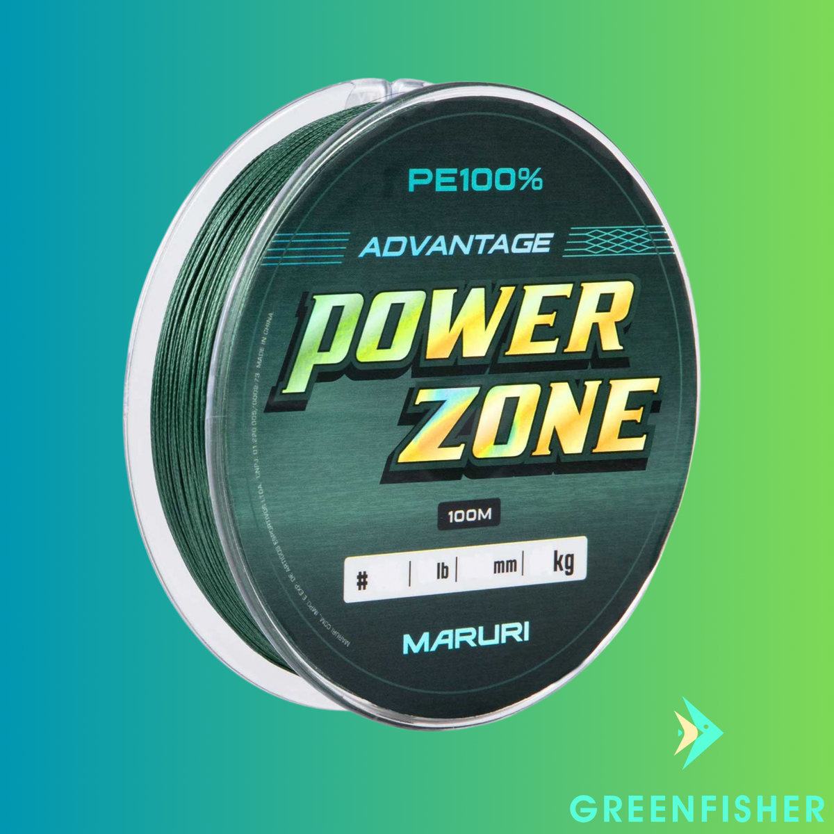 LINHA MULTI POWER ZONE 8X VERDE - 100M / MARURI
