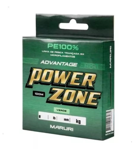 LINHA MULTI POWER ZONE 8X VERDE 40 LB 0,27MM - 100M / MARURI