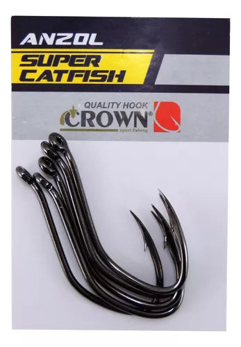 ANZOL SUPER CAT FISH BLACK N2/0 C/5UN / CROWN