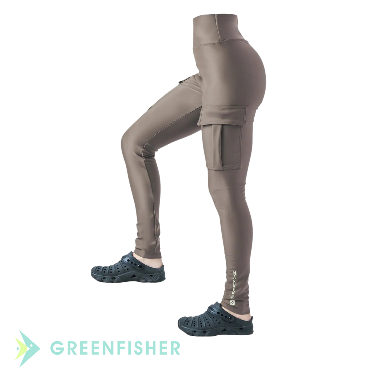 CALÇA FEMININA LEGGING SPORTS - CHOCOLATE / MAR NEGRO FISHING