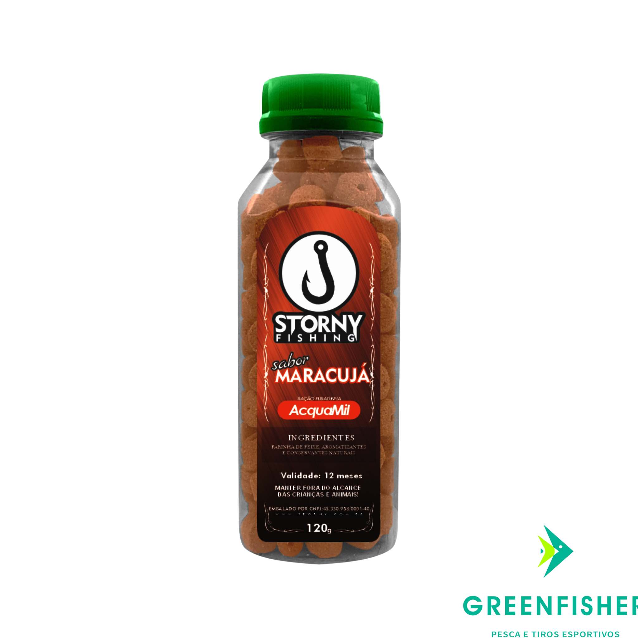 RAÇÃO FURADINHA AQUAMIL SABOR MARACUJA / STORNY