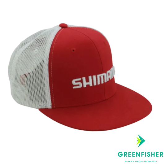 BONÉ RED COM TELA LOGO BRANCO / SHIMANO