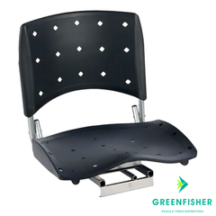 CADEIRA PARA BARCO ASSENTO PLÁTISCO PRETA GIRATÓRIA / HIPER PESCA