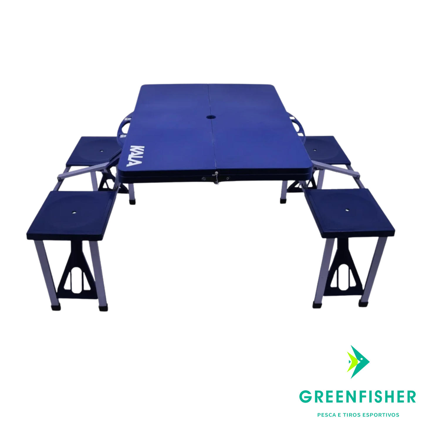 MESA DOBRAVEL COM BANQUETAS AZUL / KALA