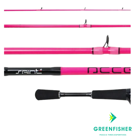 VARA ACCEPT ROSA 5'8 7-17LB CARRETILHA / SAINT