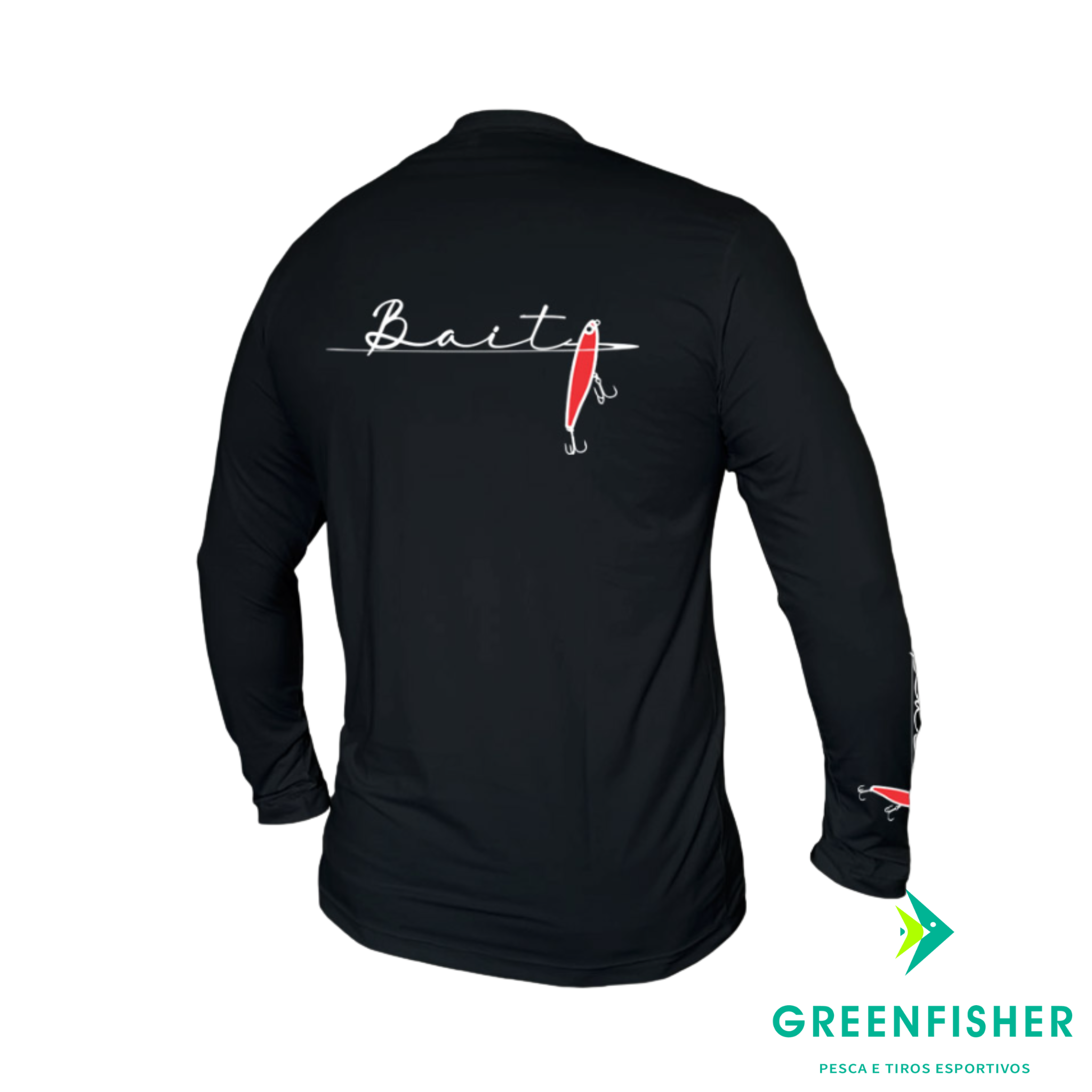 CAMISETA ICY CLASSIC PRETA / BAITFISHING